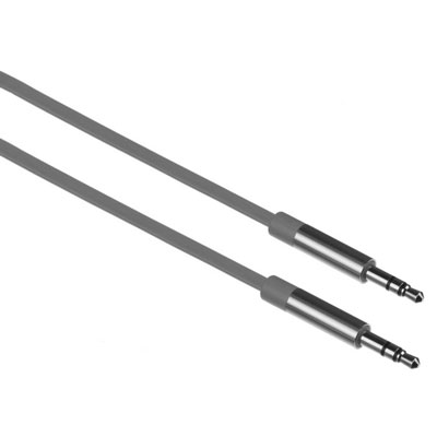 Kit Aux Audio Cable plochý audio kabel s jack 3,5mm konektory pro mobilní telefon, mobil, smartphone, tablet, notebook, mp3 přehrávač.