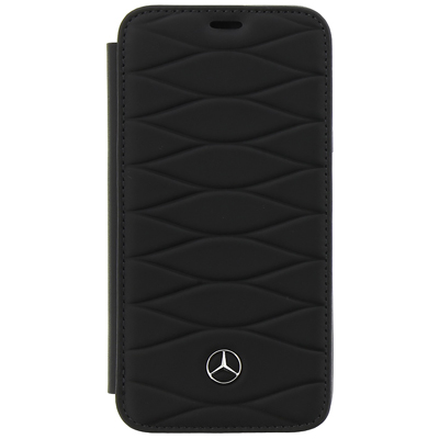 Mercedes Pattern III flipové pouzdro pro Apple iPhone X (MEFLBKPXWHCLBK)