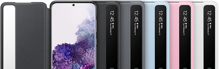 Samsung EF-ZG988CB Smart Clear View Cover originální flipové pouzdro pro Samsung Galaxy S20 Ultra