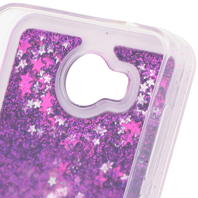 Sligo Liquid Glitter Flower ochranný kryt s přesýpacím efektem třpytek pro Huawei P10 Lite