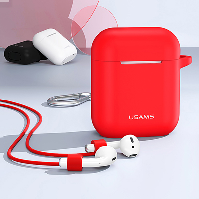 USAMS Silicone Protective Case silikonové pouzdro pro sluchátka Apple AirPods