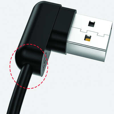 USAMS U-Flow Two Right-Angles Data Cable dvojitě zalomený USB kabel s USB Type-C konektorem